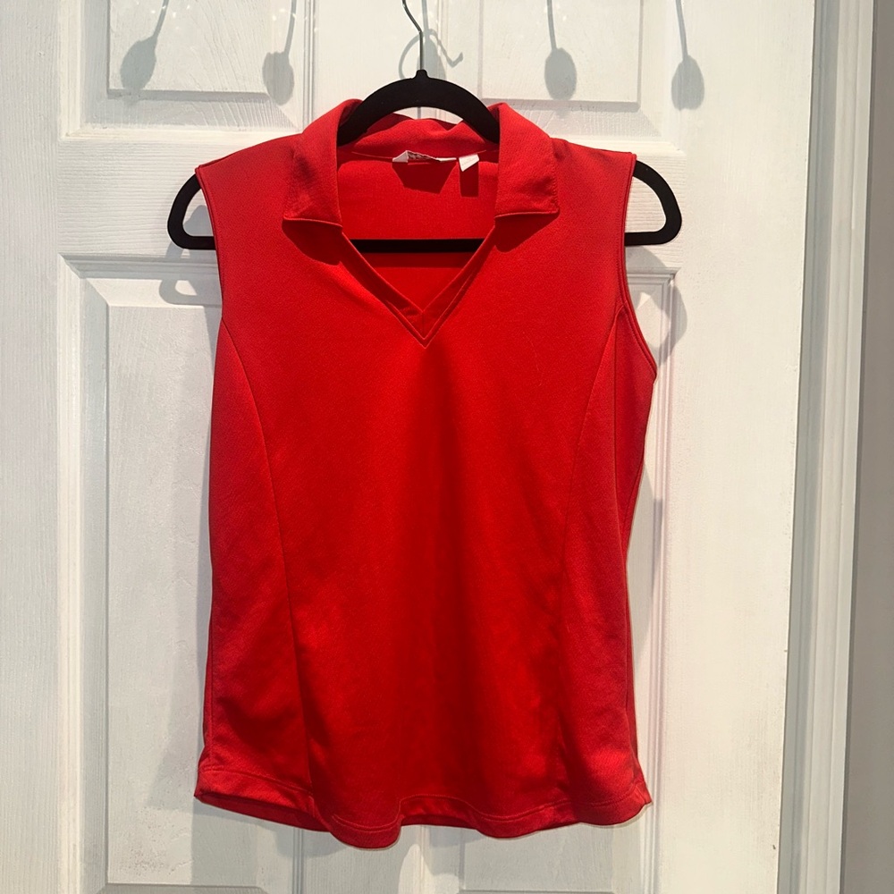 Lady Hagen Red Sleeveless Tank Top